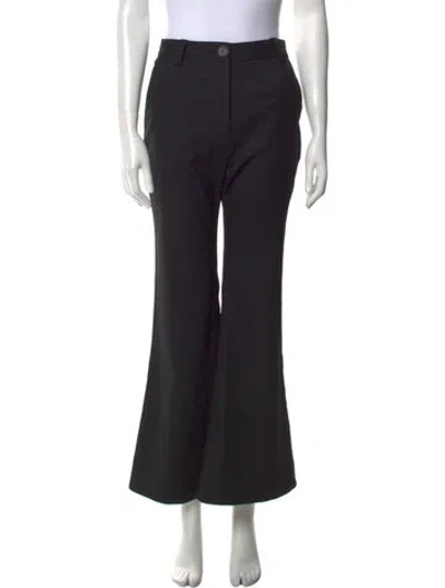 Pre-owned By Malene Birger Wide Leg Pants In Black
