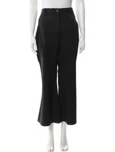 Pre-owned By Malene Birger Wide Leg Pants In Black