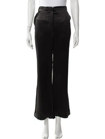 Pre-owned By Malene Birger Wide Leg Pants In Black