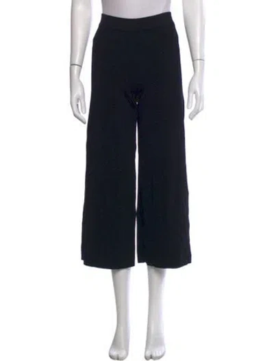 Pre-owned By Malene Birger Wide Leg Pants In Black