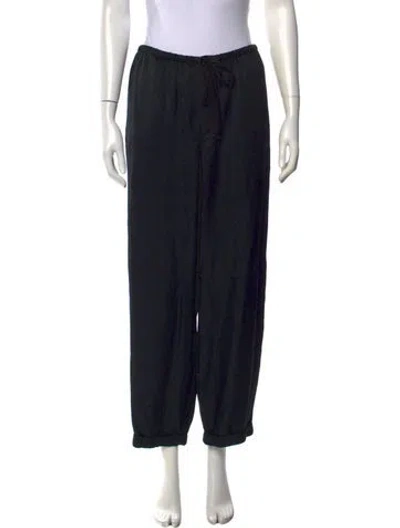 Pre-owned By Malene Birger Wide Leg Pants In Black