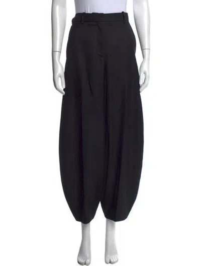Pre-owned By Malene Birger Wide Leg Pants In Black