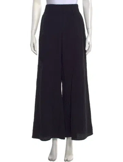 Pre-owned By Malene Birger Wide Leg Pants In Black