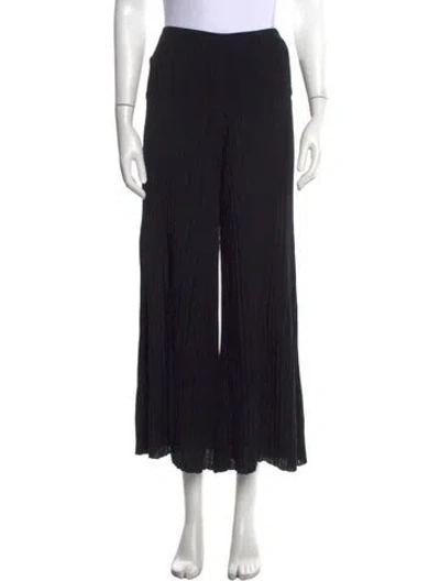 Pre-owned By Malene Birger Wide Leg Pants In Black