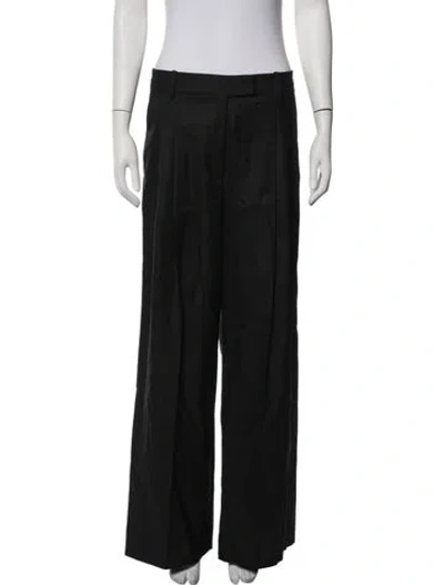 Pre-owned By Malene Birger Wide Leg Pants In Black