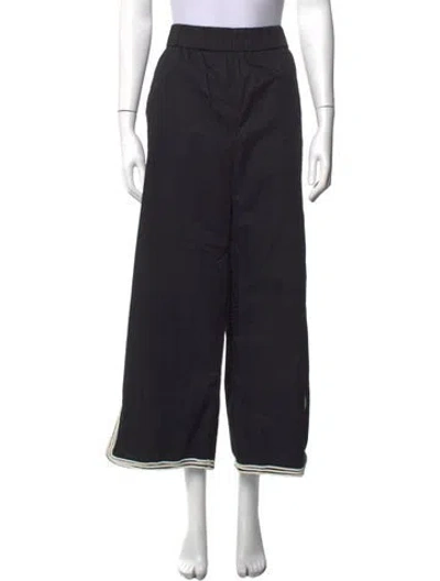 Pre-owned By Malene Birger Wide Leg Pants In Black