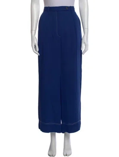 Pre-owned By Malene Birger Wide Leg Pants In Blue