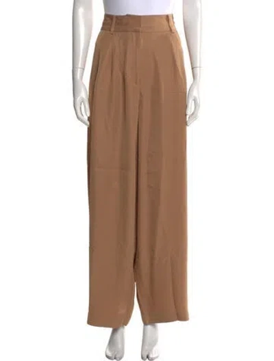 Pre-owned By Malene Birger Wide Leg Pants In Brown