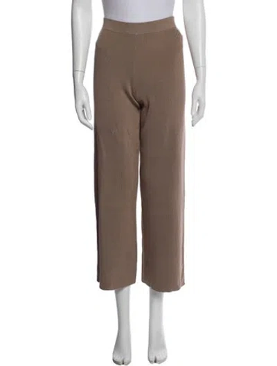 Pre-owned By Malene Birger Wide Leg Pants In Brown