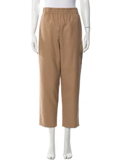 Pre-owned By Malene Birger Wide Leg Pants In Brown