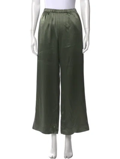 Pre-owned By Malene Birger Wide Leg Pants In Green