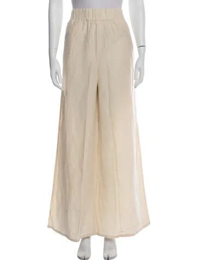 Pre-owned By Malene Birger Wide Leg Pants In Neutral