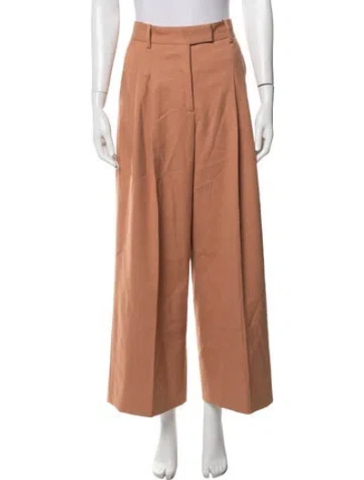 Pre-owned By Malene Birger Wide Leg Pants In Neutral