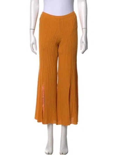 Pre-owned By Malene Birger Wide Leg Pants In Neutral
