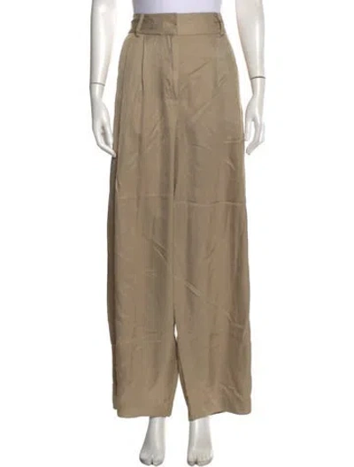 Pre-owned By Malene Birger Wide Leg Pants In Neutrals