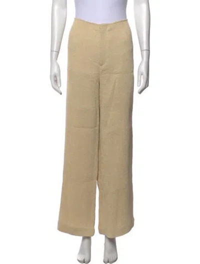 Pre-owned By Malene Birger Wide Leg Pants In Neutrals