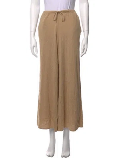 Pre-owned By Malene Birger Wide Leg Pants In Neutrals