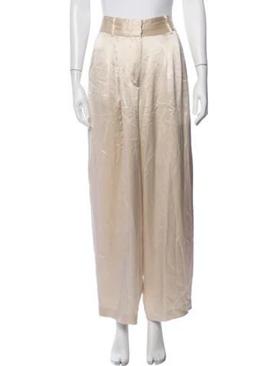 Pre-owned By Malene Birger Wide Leg Pants In Neutrals