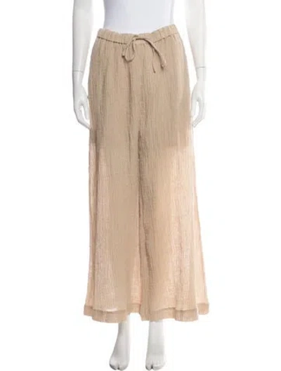Pre-owned By Malene Birger Wide Leg Pants W/ Tags In Neutral