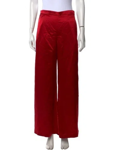 Pre-owned By Malene Birger Wide Leg Pants W/ Tags In Red