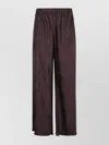 By Malene Birger Wide Leg Textured Fabric Trousers In Brown