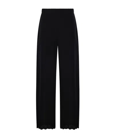 By Malene Birger Wide-leg Casual Pants In Black
