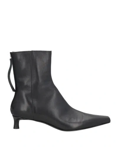 By Malene Birger Woman Ankle Boots Black Size 10 Leather
