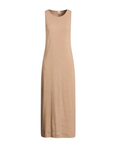 By Malene Birger Woman Maxi Dress Light Brown Size Xl Cotton, Elastane In Beige
