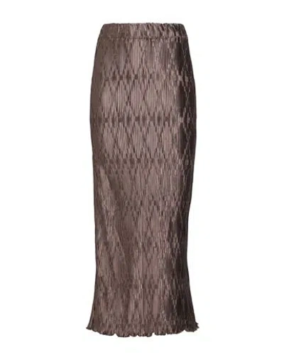 By Malene Birger Woman Maxi Skirt Taupe Size 6 Polyester In Gray