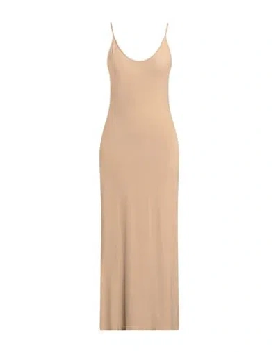 By Malene Birger Woman Maxi Dress Sand Size M Viscose, Elastane In Beige