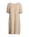 By Malene Birger Woman Mini Dress Beige Size 10 Viscose In Beige