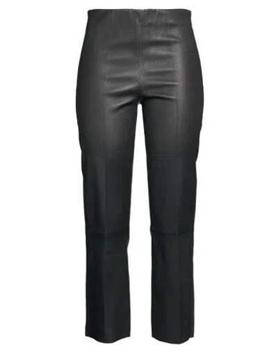 By Malene Birger Florentina Cropped Stretch-leather Slim-leg Pants In Black