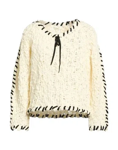 By Malene Birger Woman Sweater Cream Size M Wool, Polyester, Merino Wool In Neutral