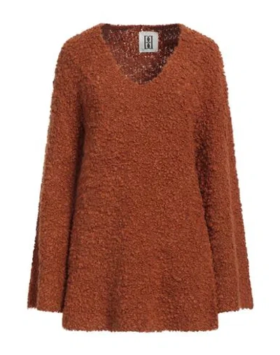 By Malene Birger Woman Sweater Rust Size L Alpaca Wool, Merino Wool, Polyamide In Red