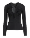 By Malene Birger Woman T-shirt Black Size L Viscose, Recycled Polyester, Elastane In Black