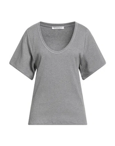 By Malene Birger Woman T-shirt Grey Size L Organic Cotton, Elastane In Gray