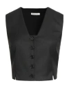 By Malene Birger Bettas Recycled-blend Twill Waistcoat In Black