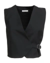 By Malene Birger Woman Tailored Vest Black Size 4 Recycled Polyester, Viscose, Elastane In Black