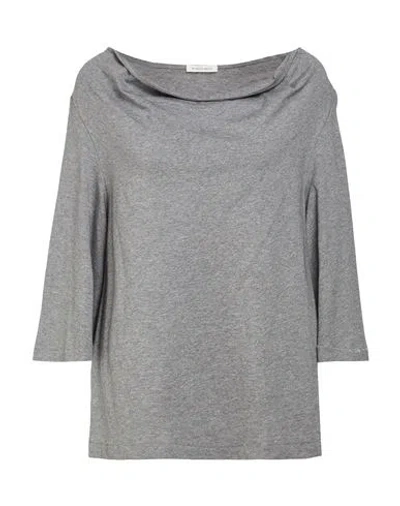 By Malene Birger Woman T-shirt Grey Size M Organic Cotton In Gray