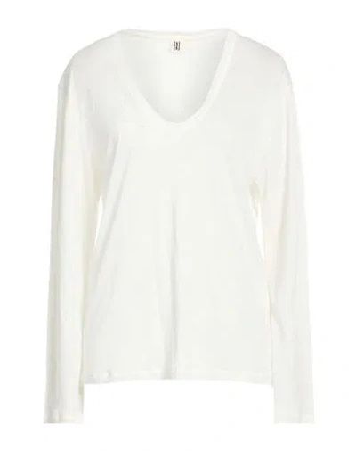 By Malene Birger Woman T-shirt Ivory Size L Lyocell, Linen In White