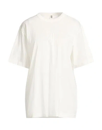 By Malene Birger Woman T-shirt White Size L Organic Cotton