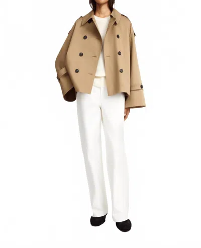 By Malene Birger Alisandra Cropped Organic Cotton Trench Coat In Fosil
