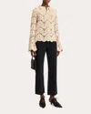 By Malene Birger Gwenevere Butterfly Crochet Shirt In Neutrals