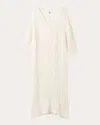 By Malene Birger Miya Frayed Linen-gauze Mini Dress In White