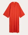 By Malene Birger Plunging U-neck Shift Dress In Orange