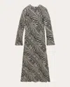 By Malene Birger Parise Animal-printed Silk-blend Maxi Dress In Zebra