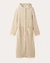 By Malene Birger Tallula Frayed Crocheted Cotton-blend Hooded Cardigan In Neutrals
