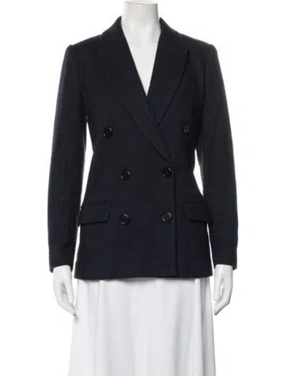 Pre-owned By Malene Birger Wool Blazer In Blue