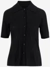 By Malene Birger Wool Blend Dicot Shirt In Black
