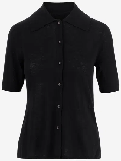 BY MALENE BIRGER WOOL BLEND DICOT SHIRT